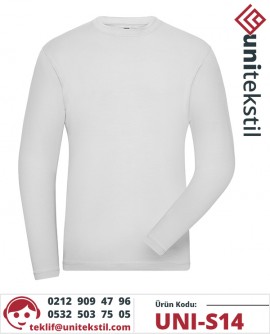 Beyaz Uzun Kollu Sweatshirt