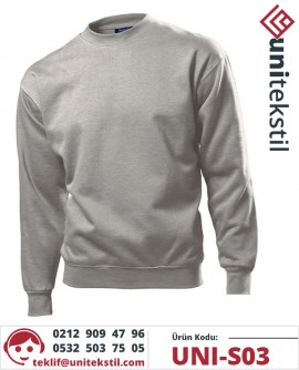 Gri Uzun Kollu Sweatshirt