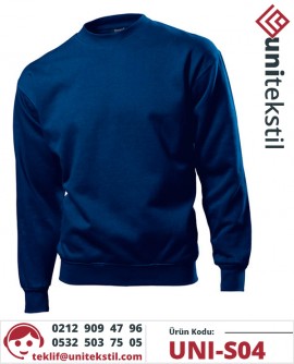 Lacivert Uzun Kollu Sweatshirt