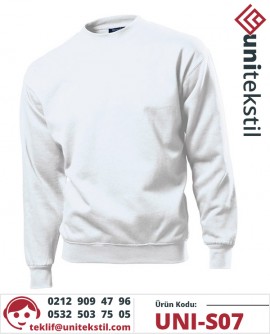 Sıfır Yaka Uzun Kollu Sweatshirt